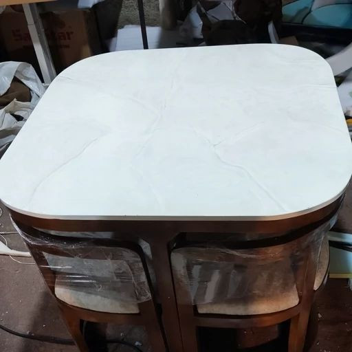 میز و صندلی نهار خوری کم جا با چوب روسی مدل اسپرت با قطر چوب ۱۰۰