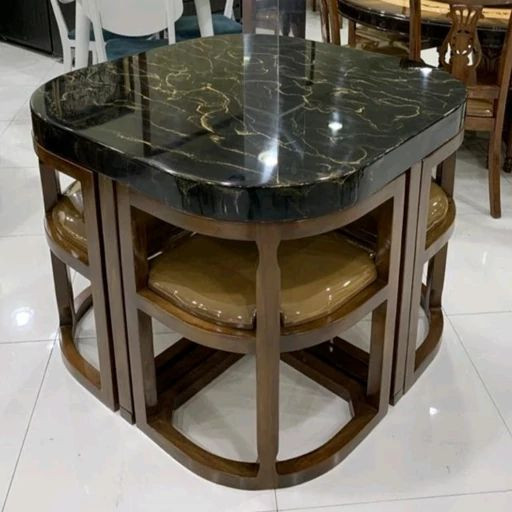 میز و صندلی نهار خوری کم جا با چوب روسی مدل اسپرت با قطر چوب ۱۰۰
