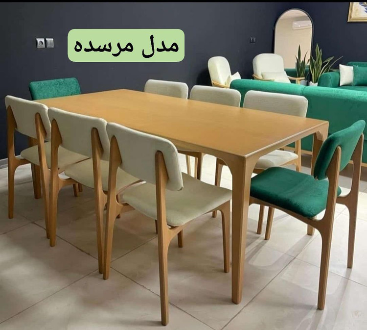 میز و صندلی نهار خوری ست ۸نفره مدل مرسده با متریال مرغوب