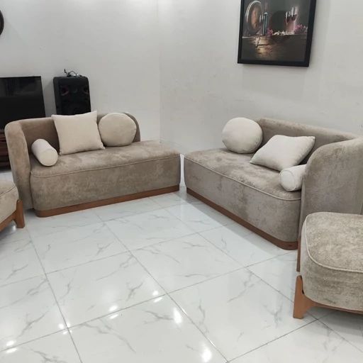 مبلمان راحتی مدل تدی بابهترین متریال چوب و پارچه