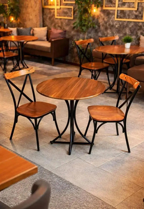 میز و صندلی نهار خوری ست۲نفره مدل لهستانی پشت فلزی با متریال مرغوب