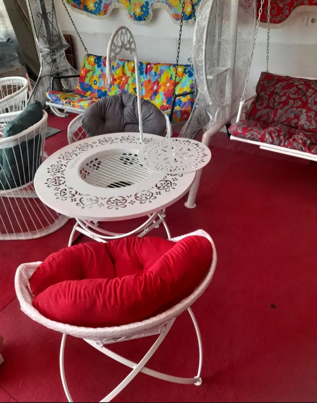 میزو صندلی باغی ست ۸نفره مدل مهتاب بارنگ کوره ای و بدون هیچگونه زنگزدگی
