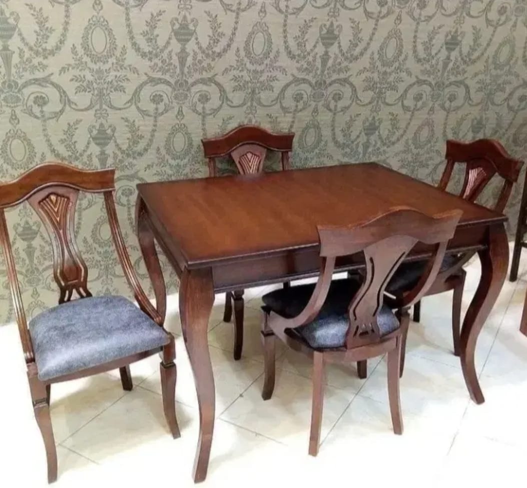 میز ناهارخوری کلاسیک ۶ نفره مدل پایه فرانسوی