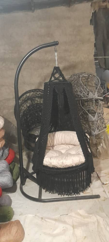 تاب ریلکسی دونفره مدل مکرومه عربی با کنف خارجی تمحل وزن بالای ۲۸۰کیلو