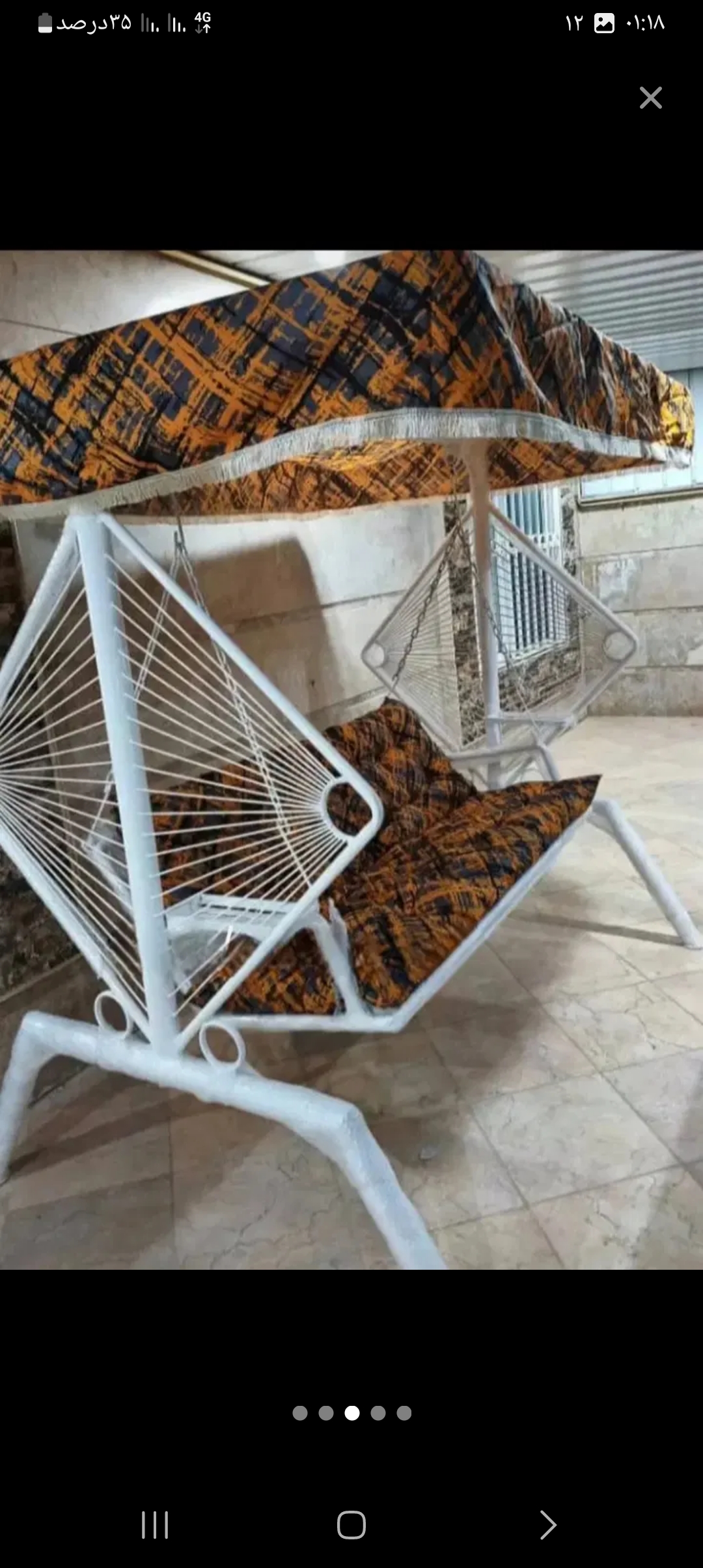 تاب باغی ۳نفره مدل نارسیس با رنگ کوره ای بدون زنگ زدگی