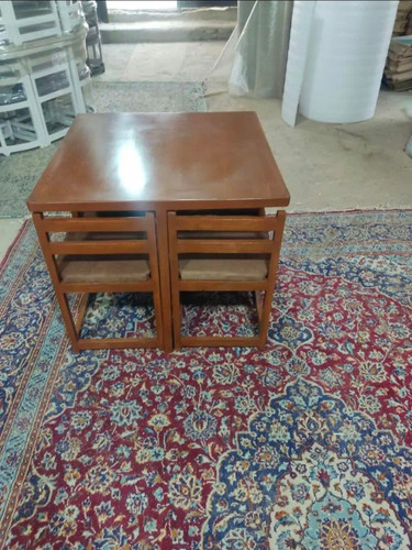 میزو صندلی نهارخوری ست۴نفره مدل کمجا با چوب باکیفیت و پارچه نانو وقابل شستشو