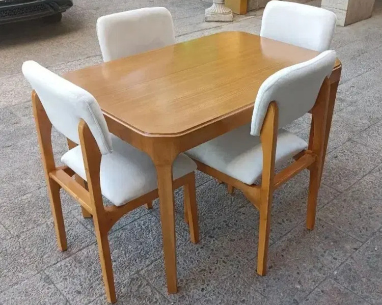 میزو صندلی نهارخوری ست ۴نفره مدل پرومکس با چوب باکیفیت و پارچه نانو و قابل شستشو